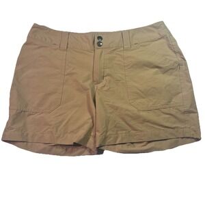 Patagonia Women's Hiking Shorts Size 8 Polyamide Quick Dry Khaki EUC